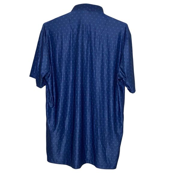 Collars & Co Polo Shirt Mens Small Oracle Blue Dot Golf Preppy Stretch Dress NEW - Picture 4 of 7